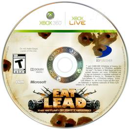 Cartridge artwork for Eat Lead - The Return Of Matt Hazard on the Microsoft Xbox 360.